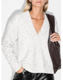 speckle-knit jumper