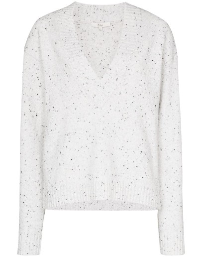 speckle-knit jumper