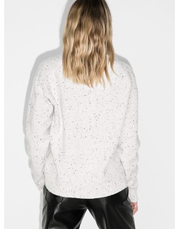 speckle-knit jumper