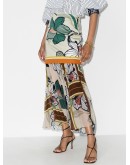 layered floral-print maxi skirt