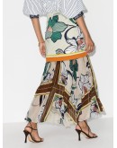 layered floral-print maxi skirt