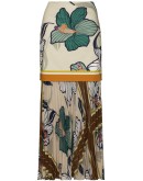 layered floral-print maxi skirt