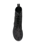 Hybrid glitter-effect boots