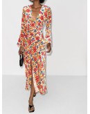 floral print open-back dress