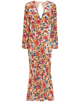 floral print open-back dress