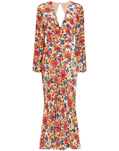 floral print open-back dress