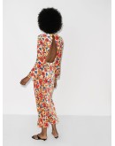 floral print open-back dress