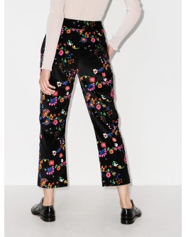hank floral print trousers