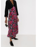 floral-print V-neck dress