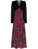 floral-print V-neck dress