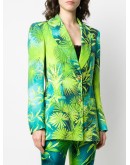 Jungle print single-breasted blazer