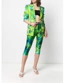 Jungle print single-breasted blazer