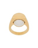 faux-pearl cut-chevalier ring
