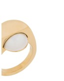 faux-pearl cut-chevalier ring