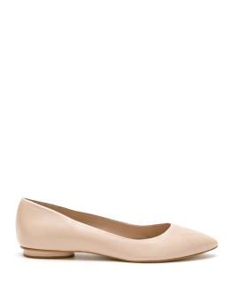 Greasy leather flats
