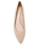 Greasy leather flats