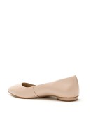 Greasy leather flats