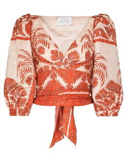 Astral floral-print blouse