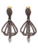 gold-tone crystal drop earrings