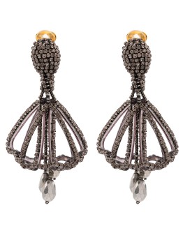gold-tone crystal drop earrings