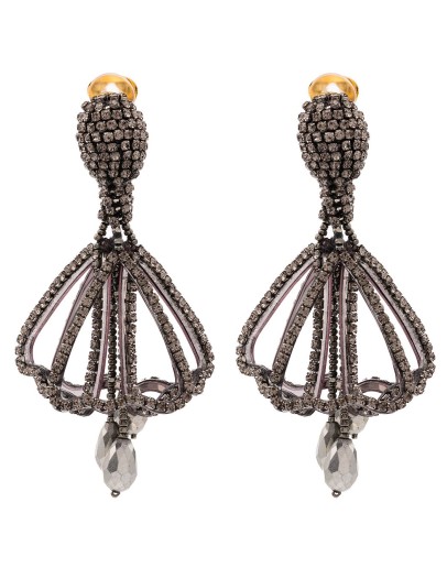 gold-tone crystal drop earrings