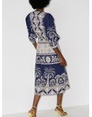 Any Route Goes printed midi dress