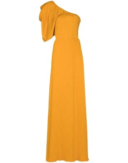 Shimmering Blush one-shoulder maxi dress