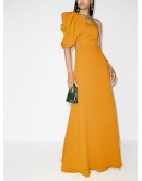 Shimmering Blush one-shoulder maxi dress