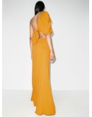 Shimmering Blush one-shoulder maxi dress