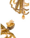 pavé crystal-embellished petal earrings