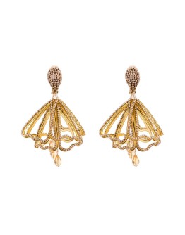 pavé crystal-embellished petal earrings