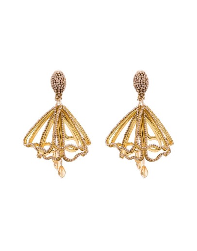pavé crystal-embellished petal earrings
