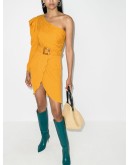 Shining Sun belted one-shoulder dress