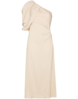 Sea Island one-shoulder dress