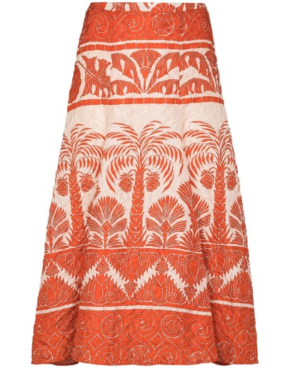 Palm To Nadube pleated midi skirt