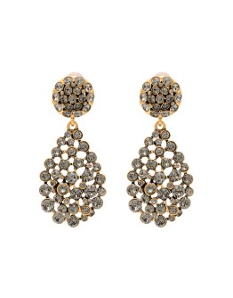gold-tone crystal earrings