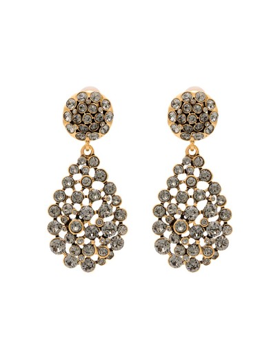 gold-tone crystal earrings