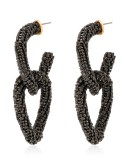 crystal-embellished hoop earrings