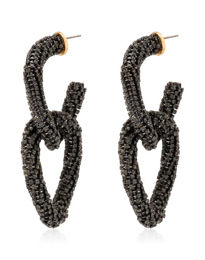 crystal-embellished hoop earrings