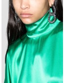 crystal-embellished hoop earrings