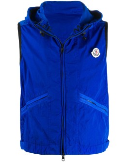 logo-patch zipped gilet