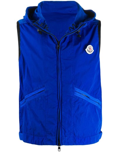 logo-patch zipped gilet