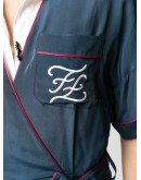 belted Karligraphy motif jumpsuit