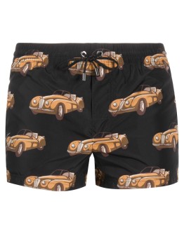 car print swimming shorts