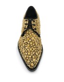 crystal embroidered Derby shoes