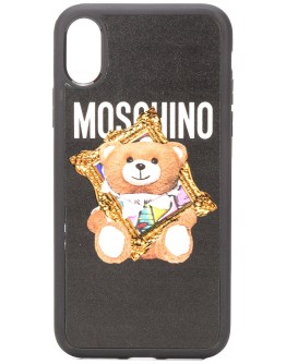 Teddy print iPhone XS case