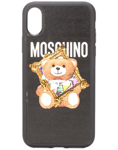 Teddy print iPhone XS case