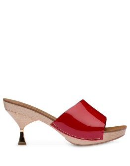 patent leather mules
