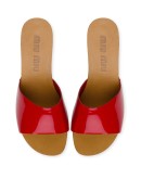 patent leather mules