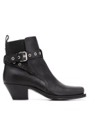 wrap-around strap ankle boots